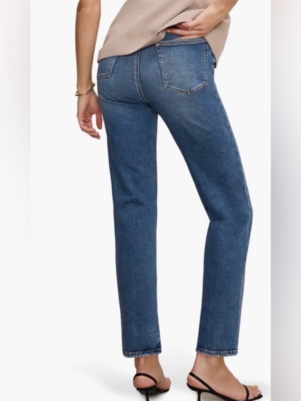 NWT Good American Good Boy Straight Cropped Jeans Size 10/30; Originally $159 - Picture 4 of 8